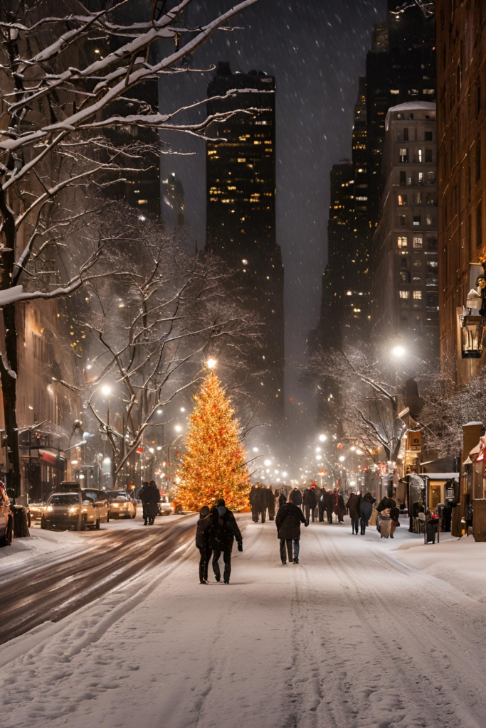 NYC is iconic in the winter, with its famous ice skating rinks, festive displays, and holiday cheer. From Rockefeller Center to Central Park, the city comes alive with twinkling lights and festive activities.