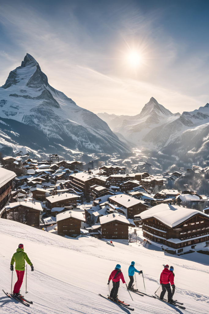 Zermatt, nestled at the base of the iconic Matterhorn Mountain, is a top destination for winter sports enthusiasts. In December, it becomes a perfect snowy retreat for skiing, snowboarding, and scenic mountain views.