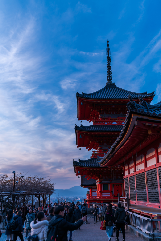 Kyoto, Japan
Cherry blossoms in full bloom, golden temples reflected on serene ponds, and vibrant red gates winding through lush landscapes.