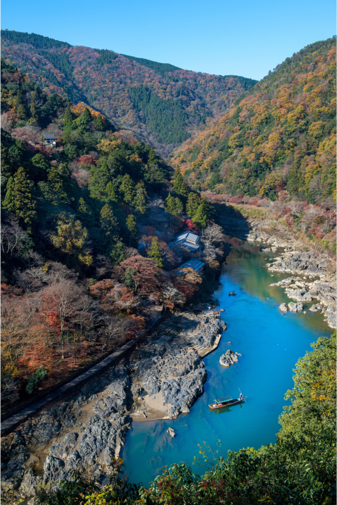 A serene ryokan along the Hozugawa River