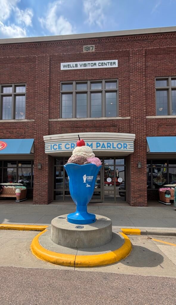Wells Visitor Center and Ice Cream Parlor in Le Mars Iowa