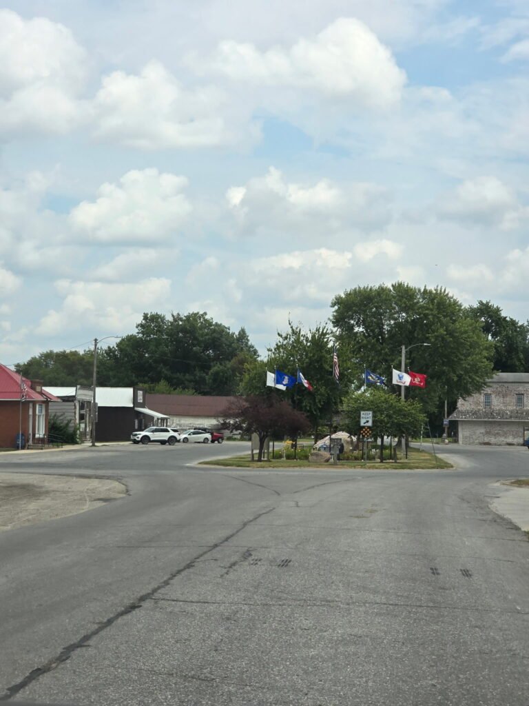 Small rural community along the drive from Ottumwa to Lake Wapello State Park
