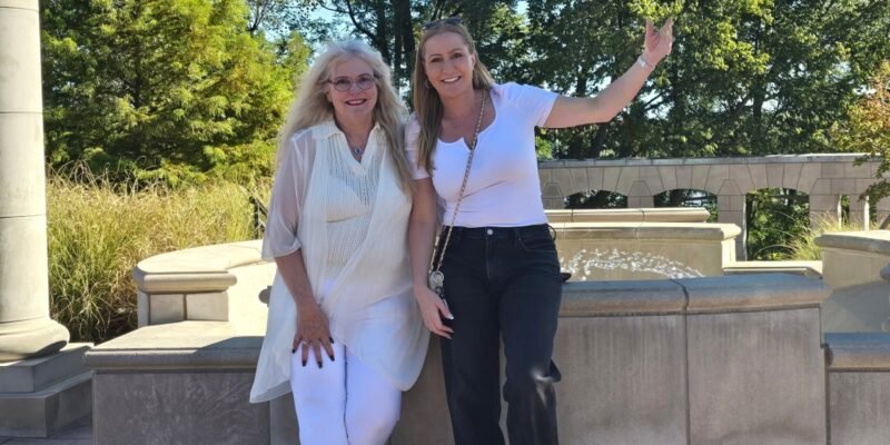Mother and daughter at the Missouri Veterans Memorial in Jefferson City