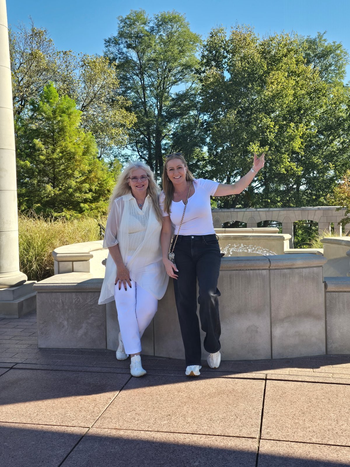Mother and daughter at the Missouri Veterans Memorial in Jefferson City