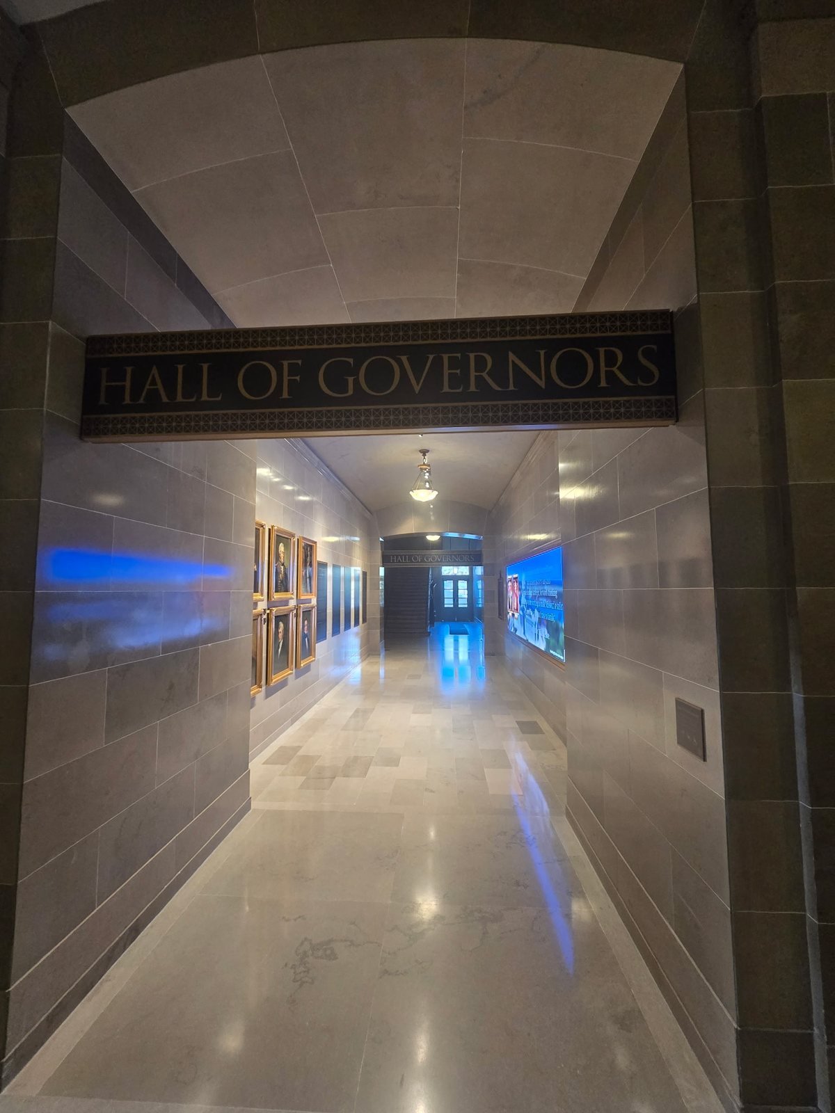 The Hall of Governors inside the Missouri State Capitol