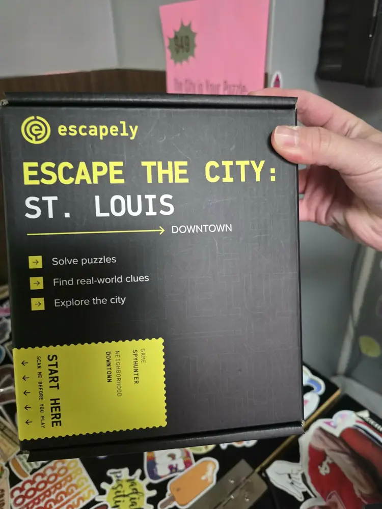 Escapely Escape the City St. Louis downtown puzzle game box