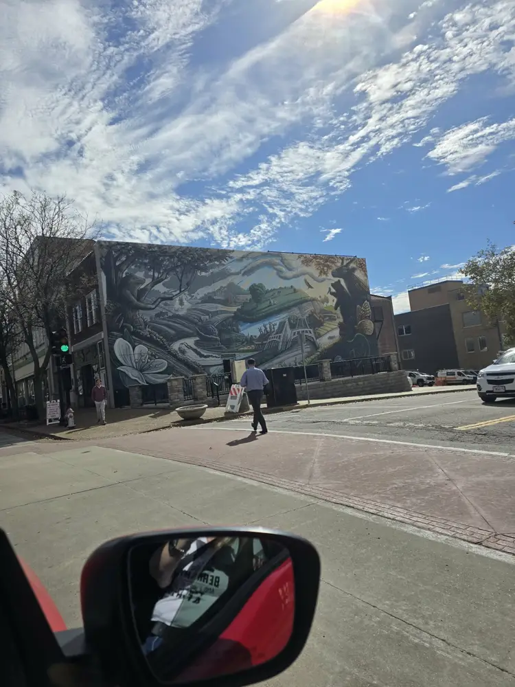 Large painted mural on a building in downtown Jefferson City, Missouri