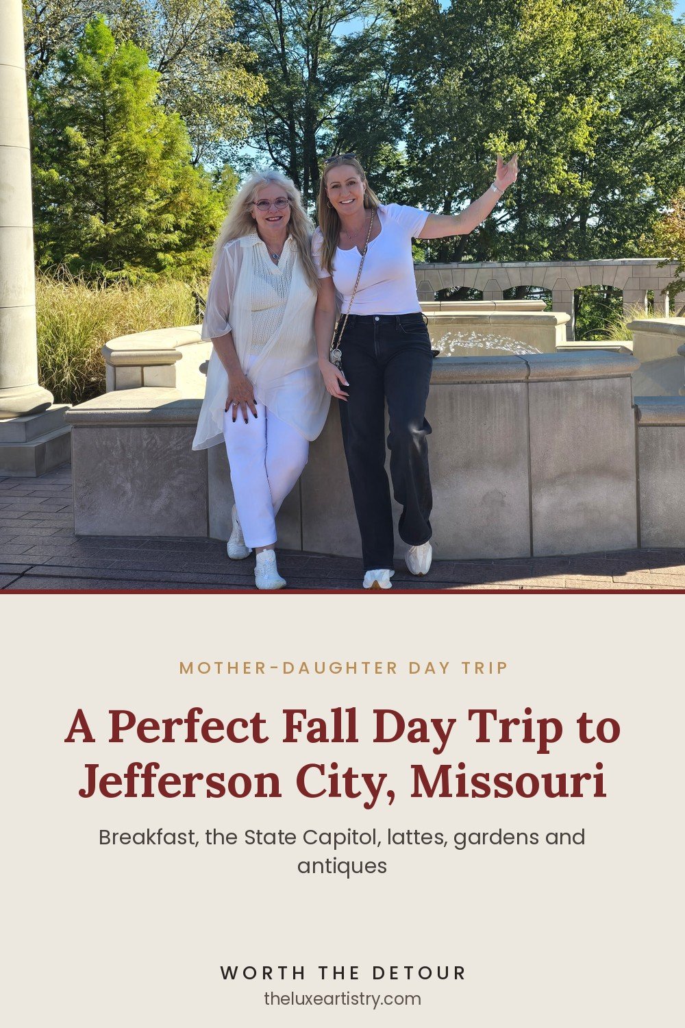 A Perfect Fall Day Trip to Jefferson City, Missouri Pinterest pin from Worth the Detour